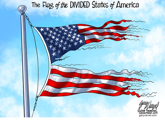 Divided flag of the United States